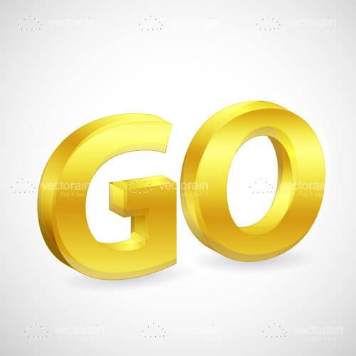Golden “GO” Icon